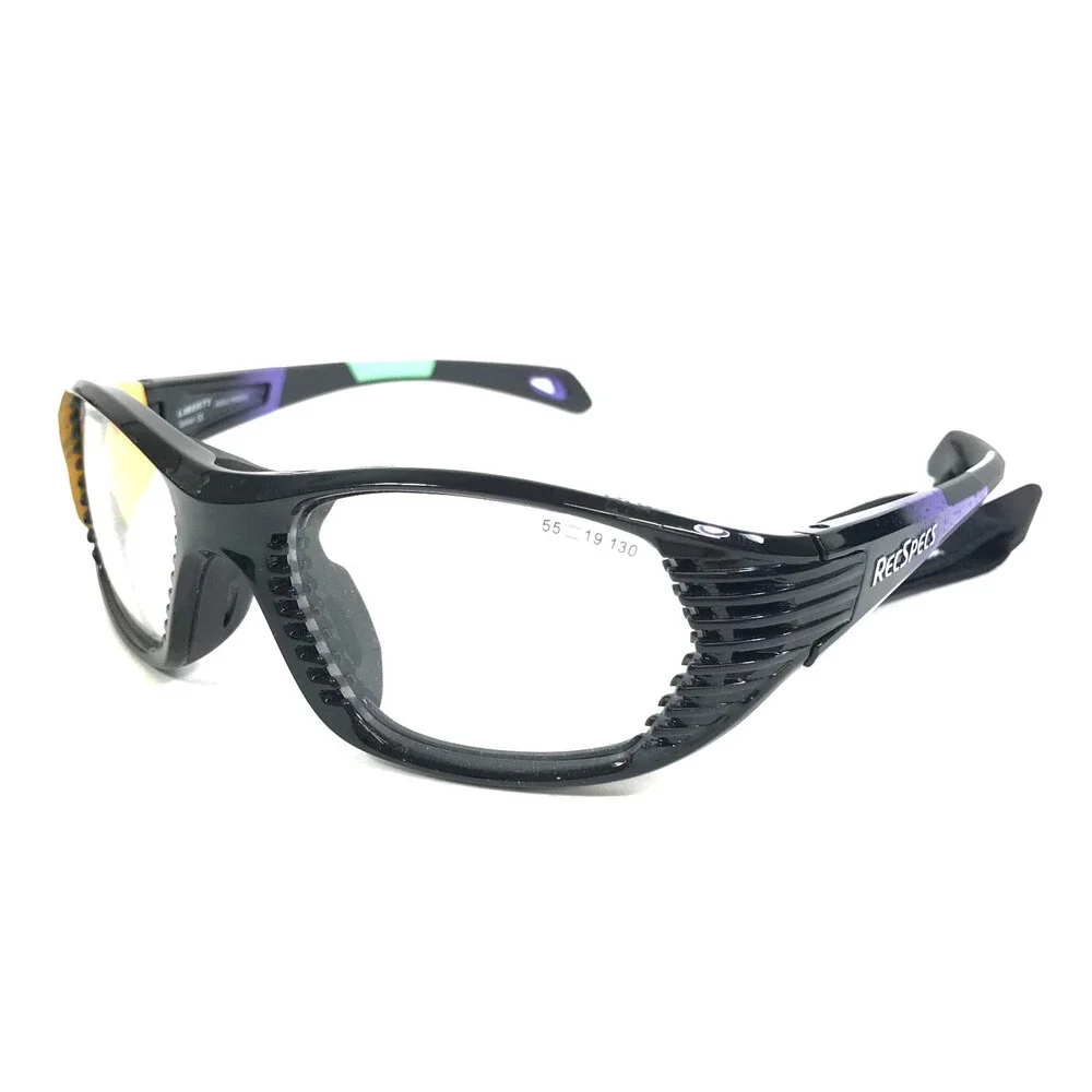 Rec Specs Kids Athletic Goggle Frames MA-1 208 Black Purple Fade Speck 55-19-130